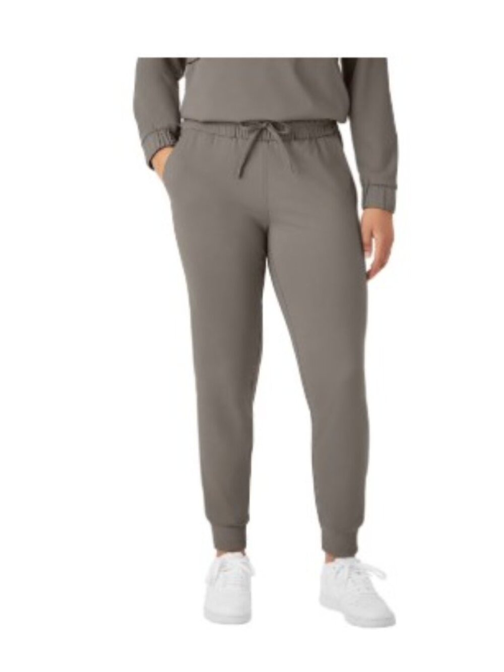 Women's Travel Jogger Taupe Size L - Picture 2 of 3